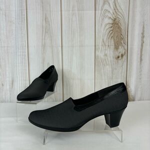 Munro American Heels Comfort Pumps Stretch Satin Classic Shootie Gray Size 10